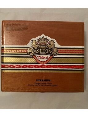 Ashton Cabinet Pyramids Vintage Limited Edition Empty Wooden Cigar Box